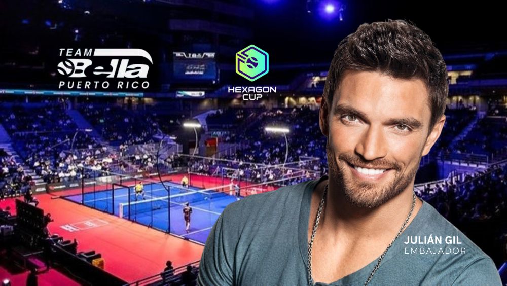 Julián Gil vuelve al escenario mundial del pádel como embajador del 'Team Bella Puerto Rico' en Hexagon Cup 2026