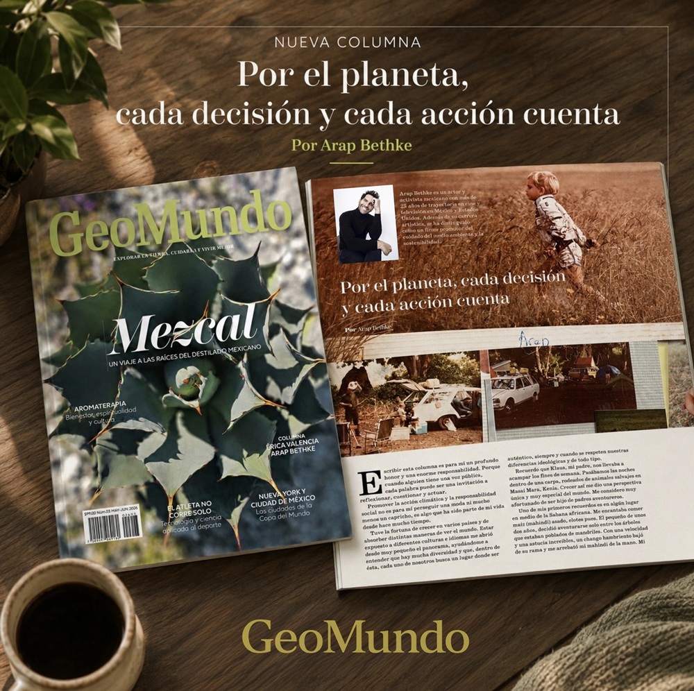 Arap Bethke se estrena como columnista de la revista GeoMundo 